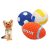 Rugby Small Dog Toy Durable Latex Squeak Pet Interactive Ball